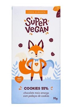 Barra De Chocolate Cookies 55 Super Vegan 95g