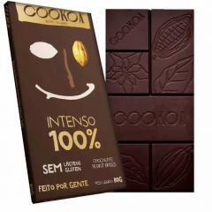 Barra De Chocolate Intenso 100% Cacau Cookoa 80g