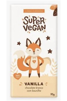 Barra De Chocolate Vanilla Vegano Super Vegan 80g
