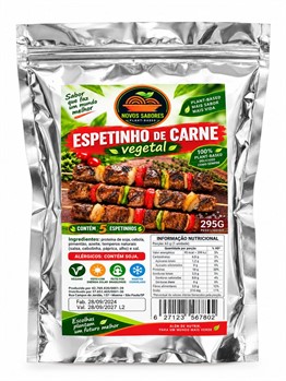 Espetinho de Carne Vegetal Novos Sabores 295g refrig.
