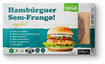 Hamburguer de Frango Vegetal Verdali 230g refrig.