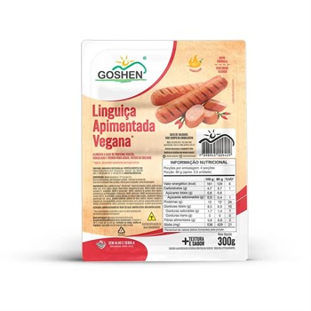 Linguiça Apimentada De Soja Goshen 300g refrig.