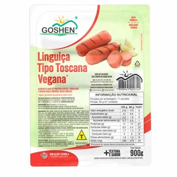 Linguiça Toscana De Soja Goshen  900g refrig.