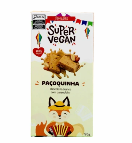 Barra de Chocolate Paçoquinha Super Vegan 95g