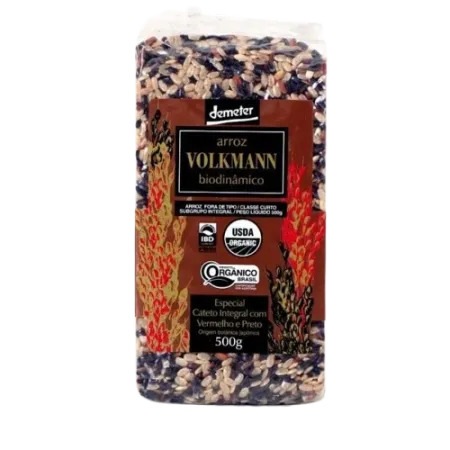 Arroz Cateto Integral com Vermelho e Preto Volkmann 500g