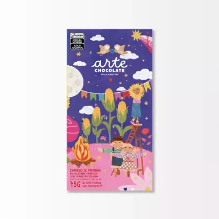 Barra de Chocolate Chamego de Pamonha 33% Cacau Arte Chocolate 75g