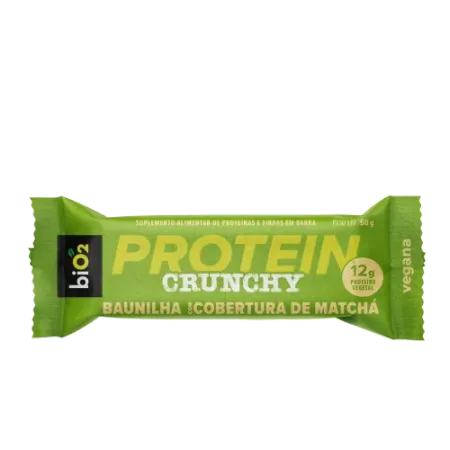 Barra Protein Crunchy Baunilha com Cobertura de Matcha Bio2 50g