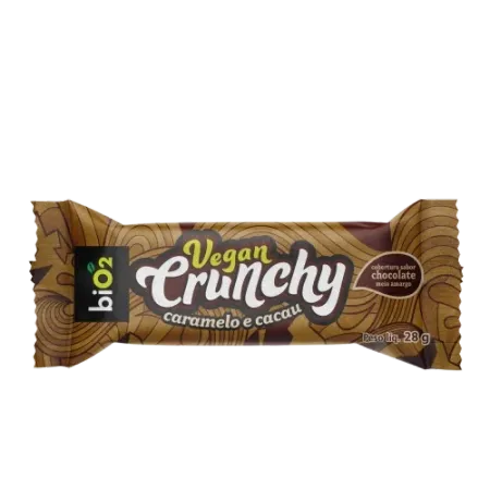 Barra Vegan Crunchy Caramelo e Cacau Bio2 28g