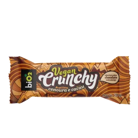 Barra Vegan Crunchy Cenoura e Cacau Bio2 28g