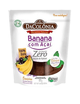 Barrinha de Banana com Açaí Zero Dacolônia 150g