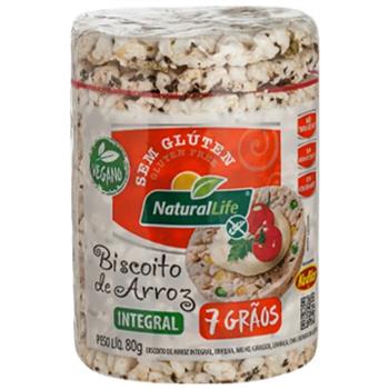Biscoito de Arroz 7 Grãos Sem Glúten Natural Life 80g