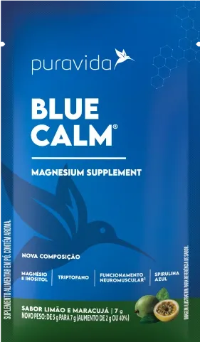 Blue Calm Limão e Maracujá Sache Puravida 7g