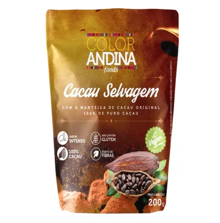 Cacau Selvagem 100% Puro Color Andina 200g