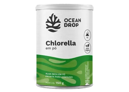 Chlorella em Pó Ocean Drop 150g