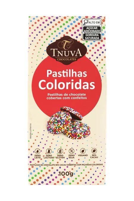 Chocolate Vegano Pastilhas Coloridas Tnuva 100g