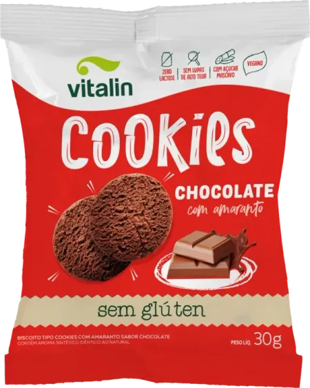 Cookies Amaranto Com Cacau Vitalin 30g