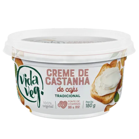 Creme de Castanha de Caju Tradicional Vida Veg 180g refrig.