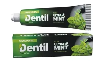 Creme Dental Ultra Mint Refrescante Sem Fluor Dentil 70g