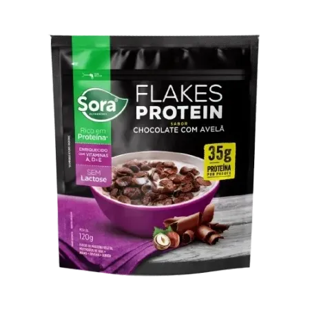 Flakes Protein Chocolate com Avelã  Sora 120g