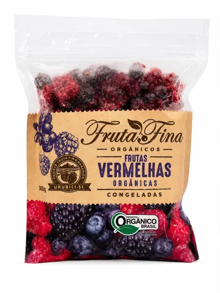 Frutas Vermelhas Orgânica Congelada Fruta Fina 300g