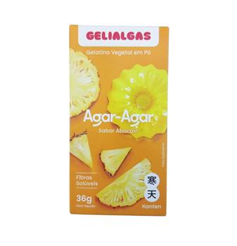Gelatina Agar-Agar Sabor Abacaxi Gelialgas 36g