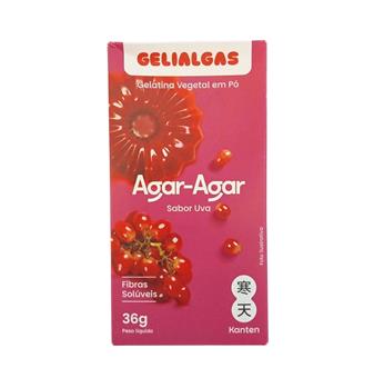 Gelatina Agar-Agar Sabor Uva Gelialgas 36g