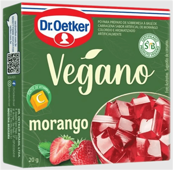 Gelatina Vegana Sabor Morango Dr Oetker 20g