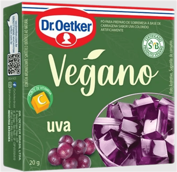 Gelatina Vegana Sabor Uva Dr Oetker 20g