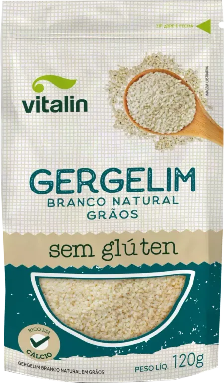 Gergelim Branco Grãos Integral Vitalin 120g