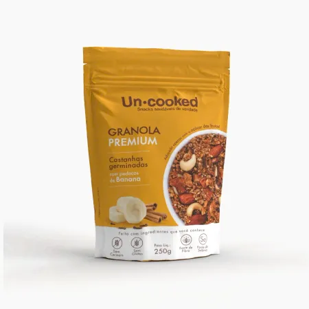 Granola Premium Castanhas Germinadas com Pedaços de Banana Uncooked 250g