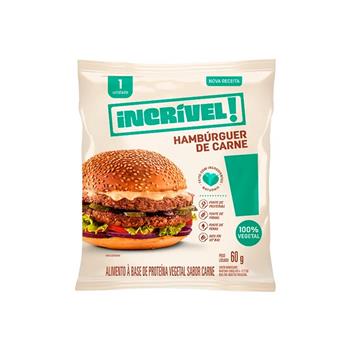 Hamburguer de Carne Vegetal Unitario Incrivel 60g refrig.