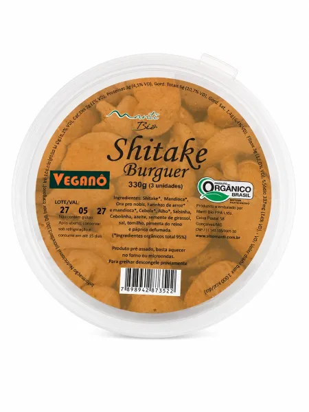 Hamburguer Organico de Shitake Manti Bio 330g refrig.