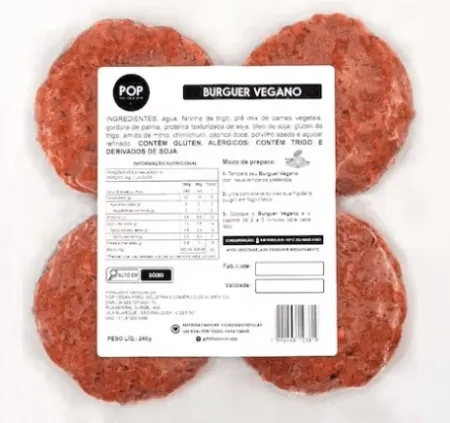 Hamburguer Vegano Pop Vegan 240g refrig.