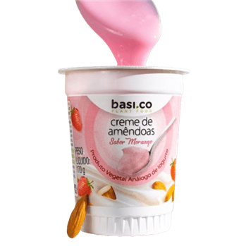Iogurte de Amêndoas Morango Basico 170g refrig.