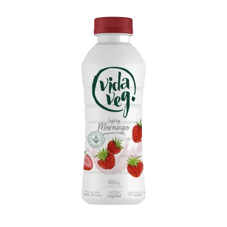 Iogurte Vegano De Coco Com Morango Vida Veg 500g refrig.