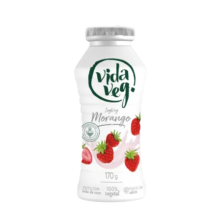 Iogurte Vegano De Morango Vida Veg  170g refrig.