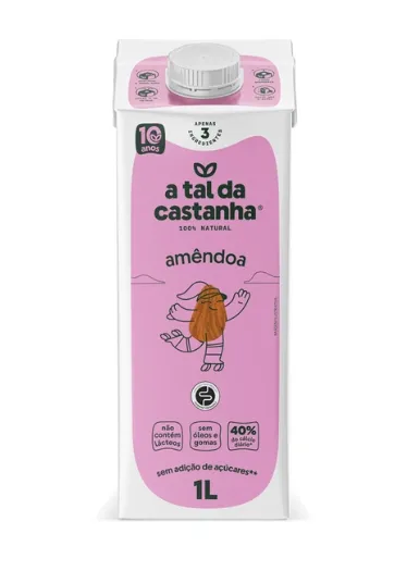 Leite Vegetal De Amêndoa A Tal Da Castanha 1L