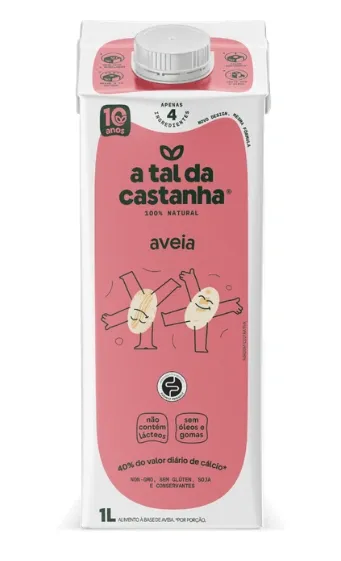 Leite Vegetal de Aveia Sem Gluten A Tal Da Castanha 1L