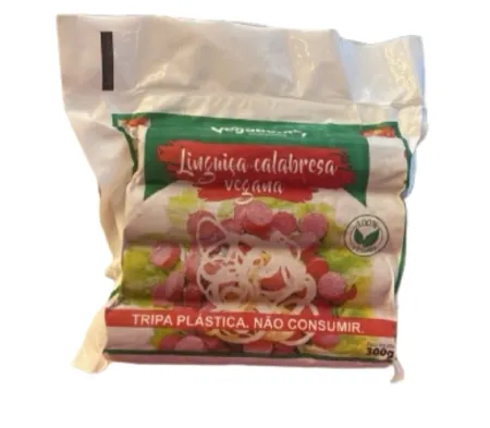 Linguiça Calabresa Vegana Vegabom 300g refrig.