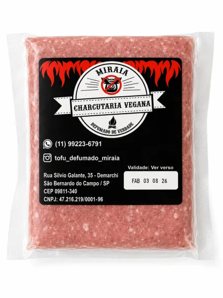 Linguiça de Corte Defumada Vegetal Miraia 300g refrig.