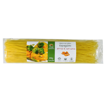 Macarrão Espaguete Arroz e Cúrcuma Tui 200g