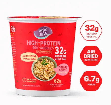 Macarrão Instantâneo Proteico Sabor Carne Dry Noodles Konjac 62g