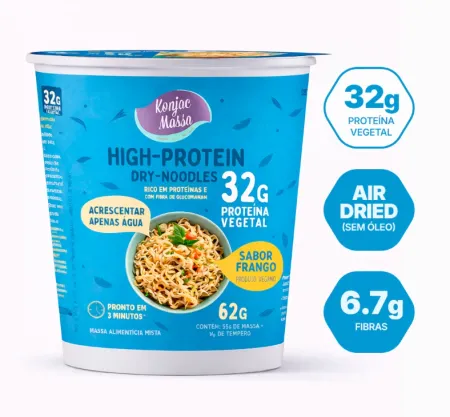 Macarrão Instantâneo Proteico Sabor Frango Dry Noodles Konjac 62g