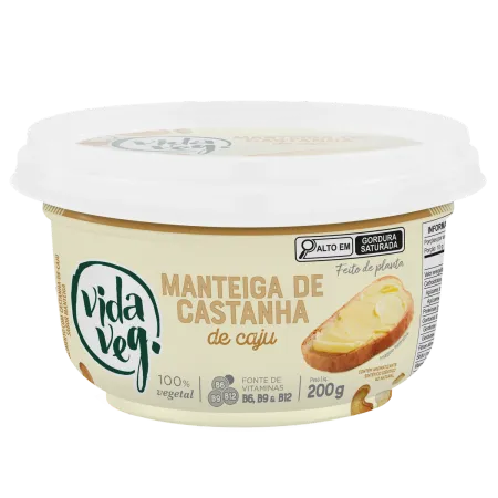Manteiga Vegetal De Castanha De Caju Vida Veg 200g refrig.