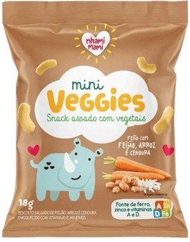 Mini Veggies Feijão arroz e Cenoura Nhami Mami 18g
