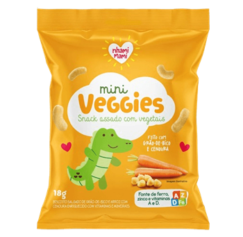 Mini Veggies Grão de Bico e Cenoura Nhami Mami 18g