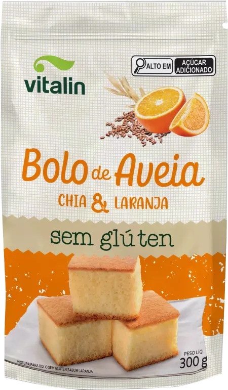 Mistura Para Bolo Aveia e Laranja Vitalin 300g