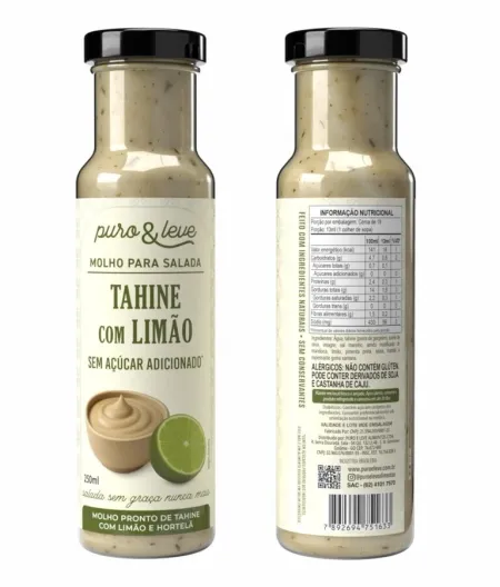 Molho Tahine c/ Limão Puro e Leve 250ml