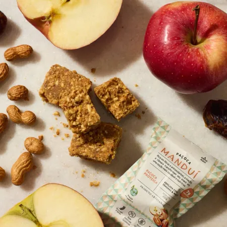 Paçoca Proteica Adoçada com Tâmaras e Maçã Manduí 30g