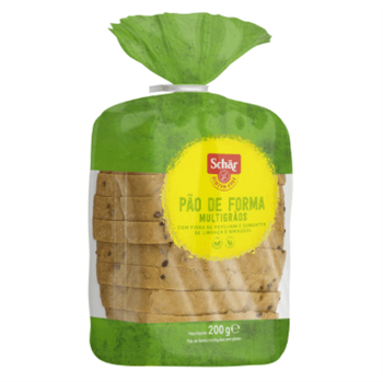 Pão de Forma Multigrãos Sem Gluten Schar 200g